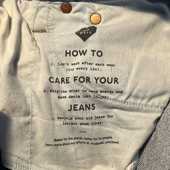 Madewell Cali Demi Boot Cut Blue Denim Jeans Size 29 - Picture 7 of 9